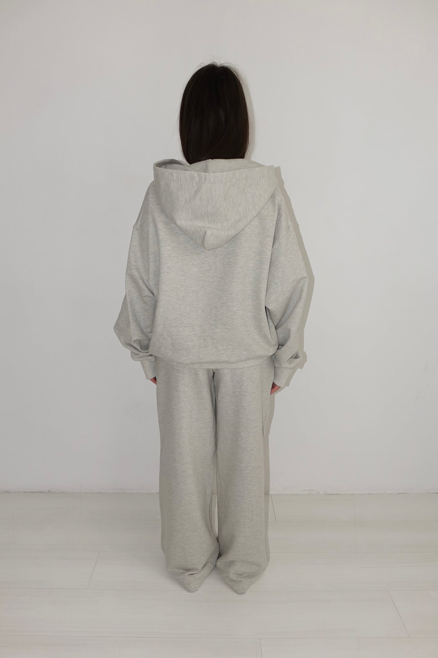 GRAY OVERSIZE ZIP HODDIE
