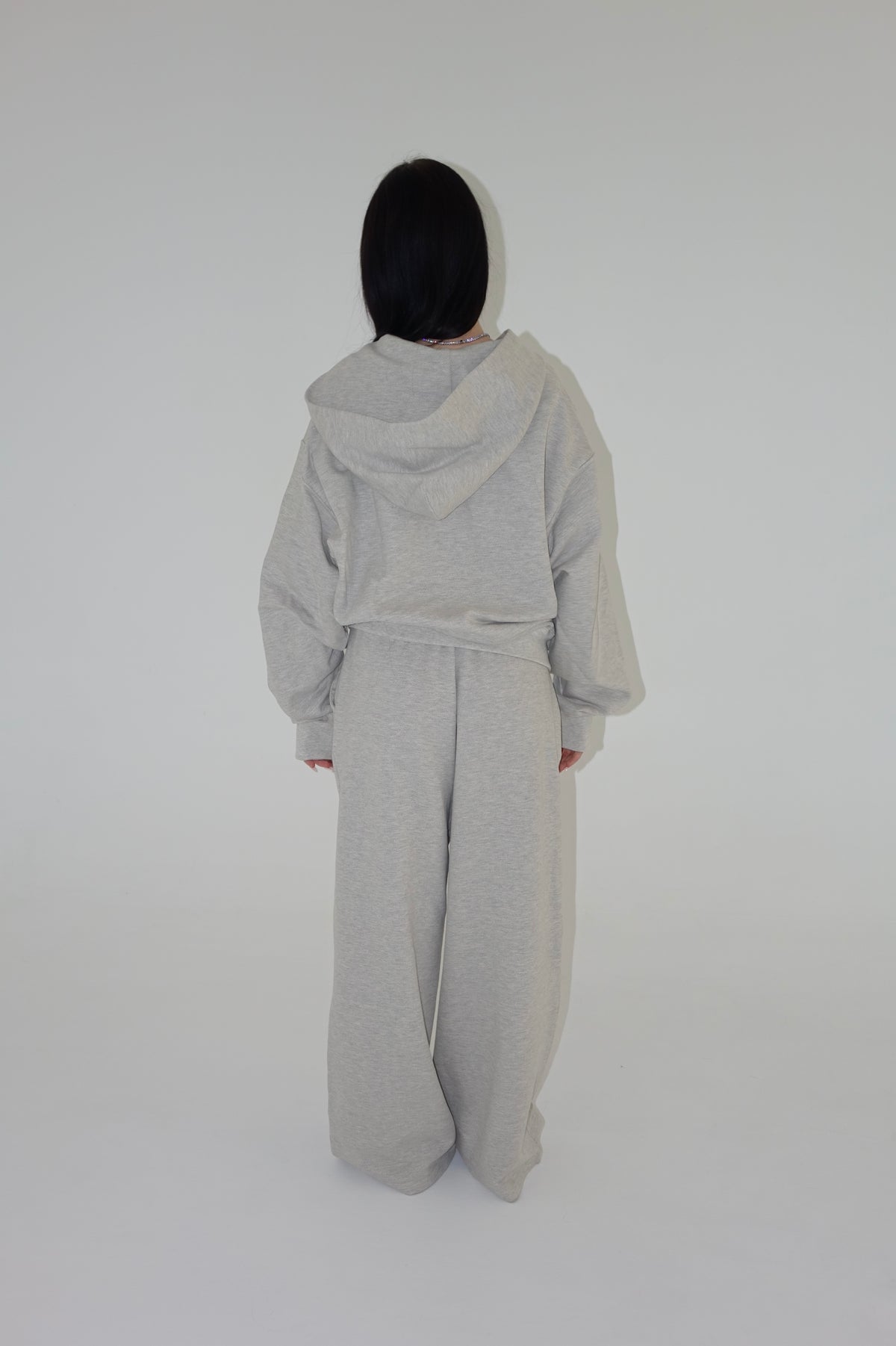 GRAY OVERSIZE ZIP HODDIE